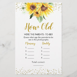 Lámina Girasol En Camino De Baby Shower Cómo Padres De Ed