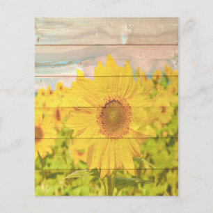 Lámina Girasol en madera
