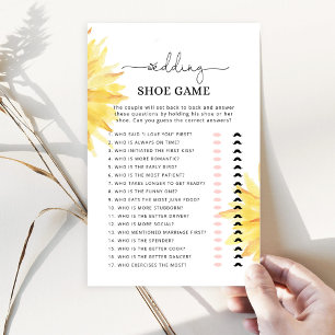 Lámina Girasol minimalista El juego del zapato boda