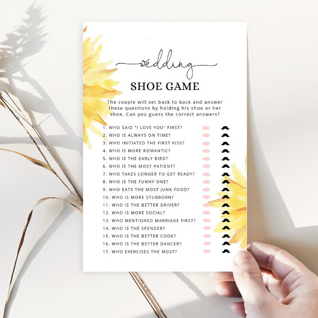 Lámina Girasol minimalista El juego del zapato boda (Subido por el creador)