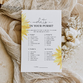 Lámina Girasol qué hay en tu juego de bolso