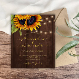 Lámina Girasol rústico elegante escritura granero madera 