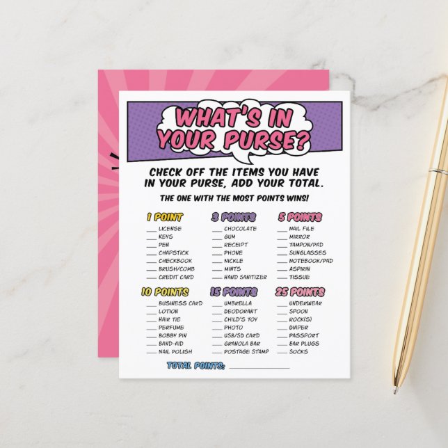 Lámina Girly Superhero Comic Libro Juego De Bolsa Baby Sh (Anverso/Reverso In Situ)