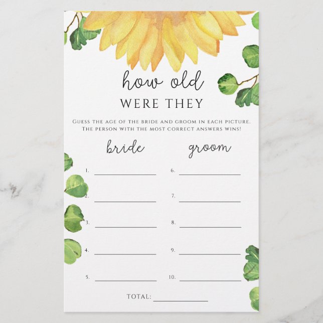 Lámina Giro acuarela ¿Qué edad tenían los juegos de novia (Anverso)