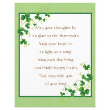 Glad As Shamrock Irish Blessbook