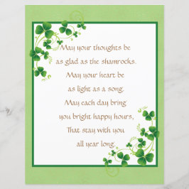 Lámina Glad As Shamrock Irish Blessbook