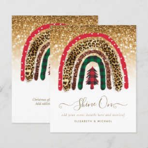 Lámina Glam, Purpurina de oro del arcoiris Navidades de 2