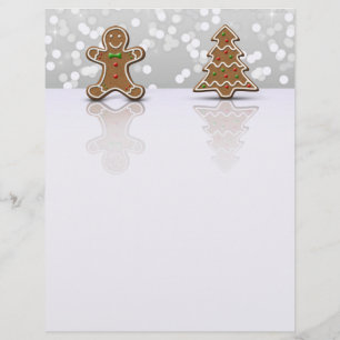 Lámina Glamour Gingerbread Man and Tree - Letterhead