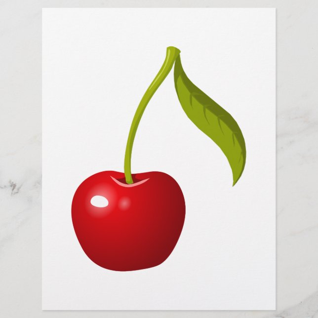 Lámina Glitch Food cherry (Anverso)