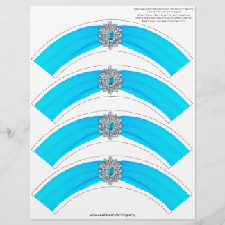 Lámina Glitz y Glam Cupakes Wrap - Aqua