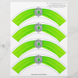 Lámina Glitz y Glam Cupakes Wrap - Lime