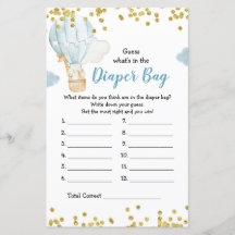 Globo de aire caliente adivina qué hay en la bolsa