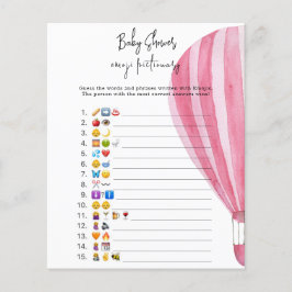 Lámina Globo de aire caliente - juego de imágenes de Emoj