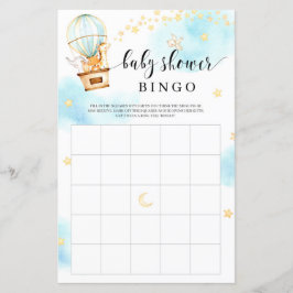 Lámina Globo de aire caliente lindo animales bebé ducha