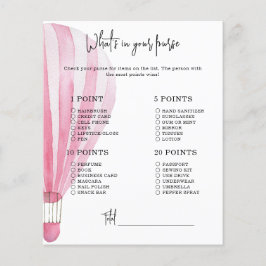 Lámina Globo de aire caliente - ¿Qué hay en tu bolso?