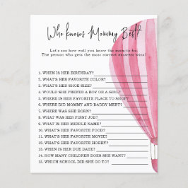 Lámina Globo de aire caliente - Quién conoce mejor a mamá