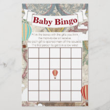 Globo de aire caliente y Bingo de Viajero del Mapa