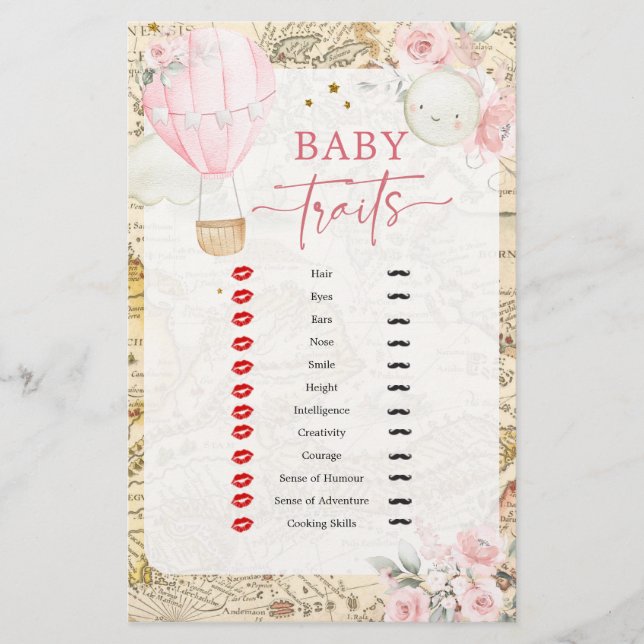 Lámina Globo de aire rosado, no es ella una belleza (Anverso)