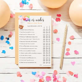 Lámina Globos arcoiris en juego de adivinanzas