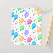 Globos de Cumpleaños Papel de Scrapbook Colorido