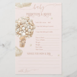 Lámina Globos de oso Bear Bearly Wait Baby Shower Game