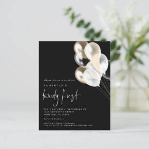 Lámina Globos de presupuesto Invitación del partido Blanc