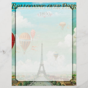 Lámina Globos/Eiffel/París del vintage de PixDezines