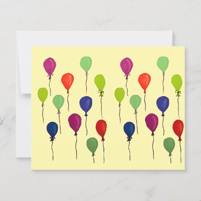 Lámina Globos fiestas coloridos (Anverso)