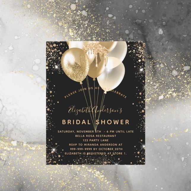 Lámina Globos purpurinas de oro negro de Budget Bridal Sh (Subido por el creador)