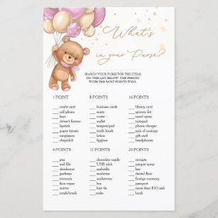 Lámina Globos rosados de oseo de peluche lo que hay en tu