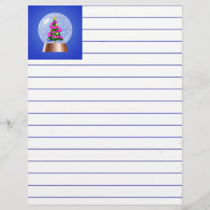 Lámina Glóbulo de nieve de árbol de Navidad