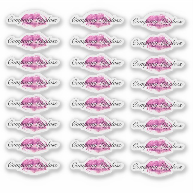 Lámina Gloss Packaging Logo Lip Pink Branding Clea (Anverso)