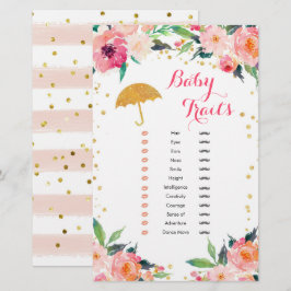 Lámina Gold April Showers Rasgos Baby Shower Baby