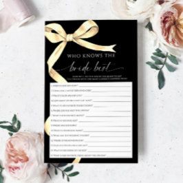 Lámina Gold Bow quien conoce al mejor juego de novias
