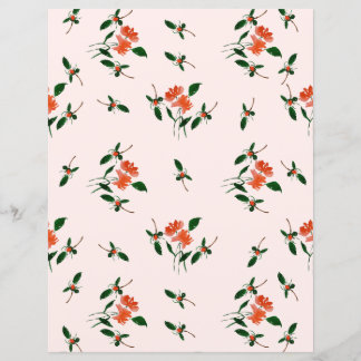 Lámina Gold Dots and Hand-Painted Florals Blush Pink