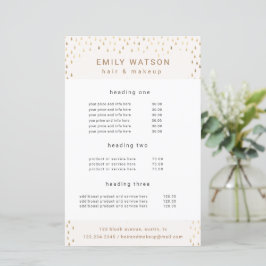 Lámina Gold Rain Drops Faux Relieve metalizado Service y