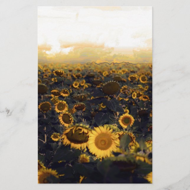 Lámina Golden Glow Sunflower Scape (Anverso)