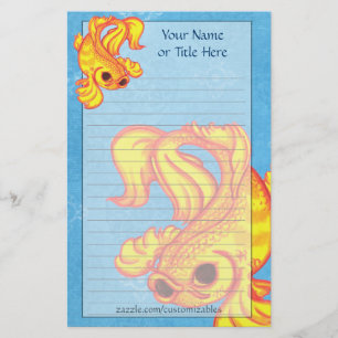 Lámina Golden Koi Stationery