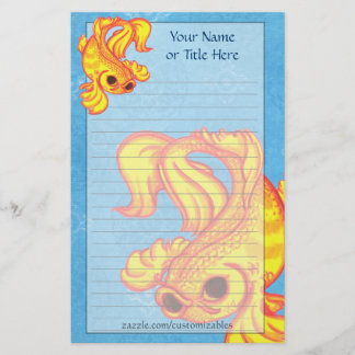 Lámina Golden Koi Stationery