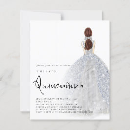 Lámina Goleta de plata de presupuesto Brunette Hair QR Qu