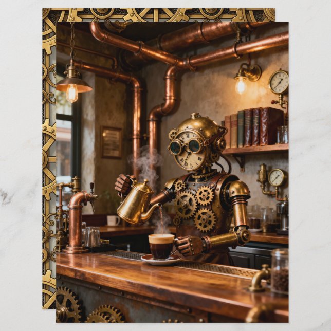 Lámina Good Coffee Scrapbook Paper (Anverso / Reverso)