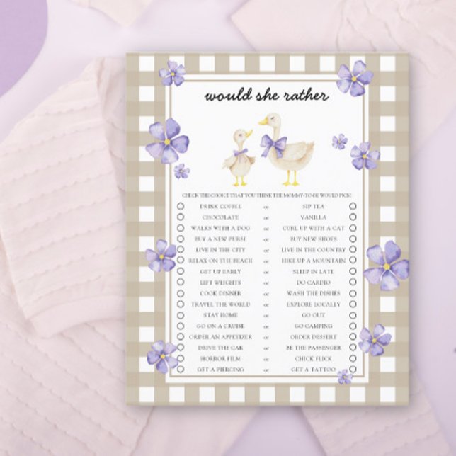 Lámina Goose Preferiría Un Juego De Baby Shower (Subido por el creador)