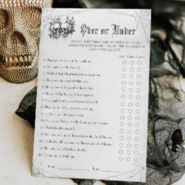 Lámina Gótica Halloween Bridal Shower Over o Under Game