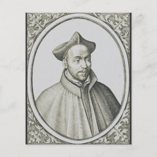Lámina Grabado de San Ignacio de Loyola Arte Antiguo