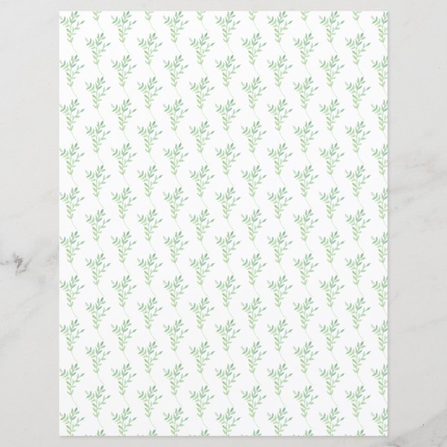 Lámina Graceage Foliage Scrapbook Paper Sheet (Anverso)