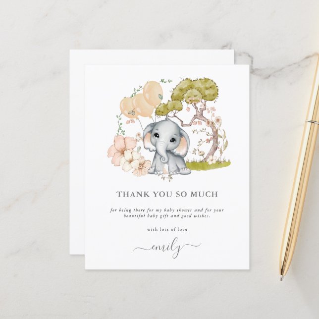 Lámina Gracias a Baby Shower por el presupuesto para elef (Anverso/Reverso In Situ)