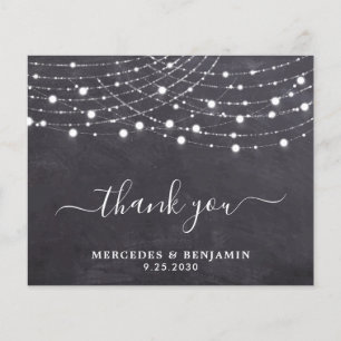 Lámina Gracias a Budget Rustic Chalkboard String Lights
