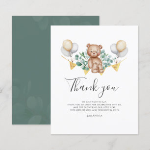 Lámina Gracias a Cute Bear Baby Shower