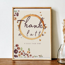 Lámina Gracias A Un Último Tema Rústico Del Café Baby Sho