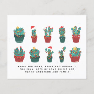 Lámina Graciosa carta anual de Cacti Navidades Cactus Per